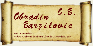 Obradin Barzilović vizit kartica